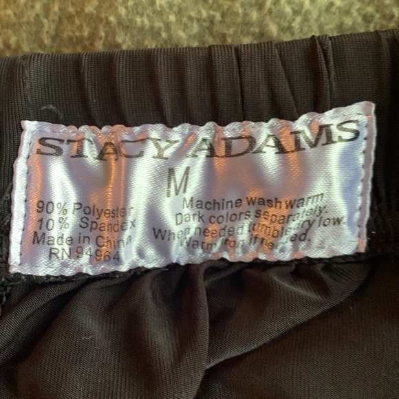 Men’s Stacy Adam’s black button fly, drawstring pajama bottoms. Size medium - Picture 4 of 7